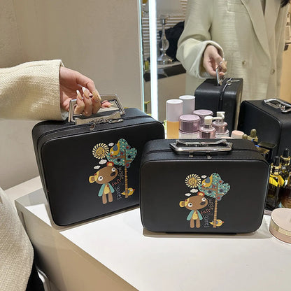 Streetwear Cartoon Pu Leather Square Makeup Bags