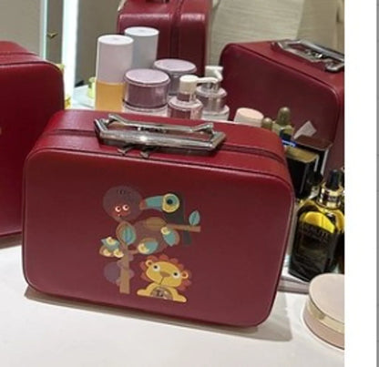 Streetwear Cartoon Pu Leather Square Makeup Bags