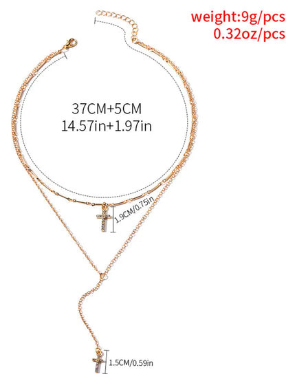 Streetwear Cross Alloy Women's Necklace