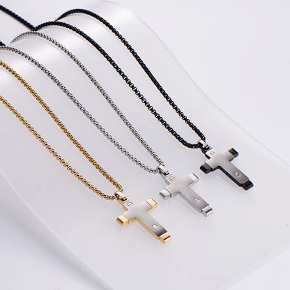 Streetwear Cross 304 Stainless Steel Plating Men'S