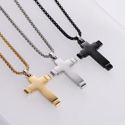 Streetwear Cross 304 Stainless Steel Plating Men'S