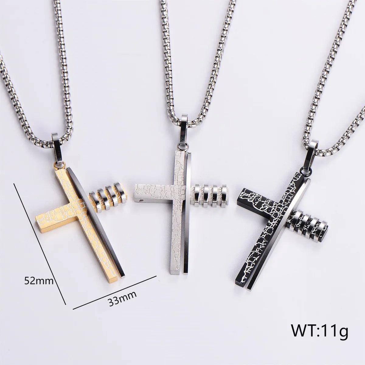 Streetwear Cross 304 Stainless Steel Unisex