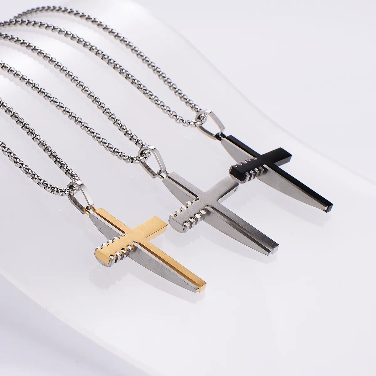 Streetwear Cross 304 Stainless Steel Unisex