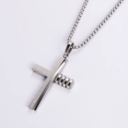 Streetwear Cross 304 Stainless Steel Unisex