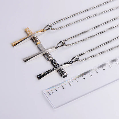 Streetwear Cross 304 Stainless Steel Unisex