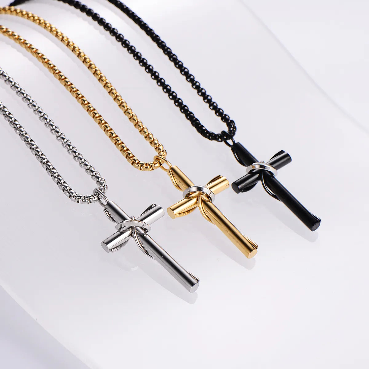 Streetwear Cross 304 Stainless Steel Unisex