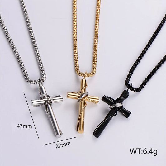 Streetwear Cross 304 Stainless Steel Unisex