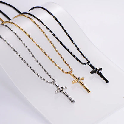 Streetwear Cross 304 Stainless Steel Unisex