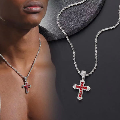 Streetwear Cross Zircon Alloy Wholesale Charms Pendant Necklace