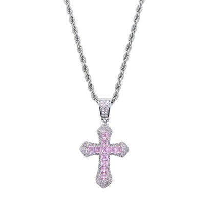 Streetwear Cross Zircon Alloy Wholesale Charms Pendant Necklace