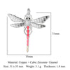 1 Piece Copper Zircon 18K Gold Plated Devil'S Eye Dragonfly