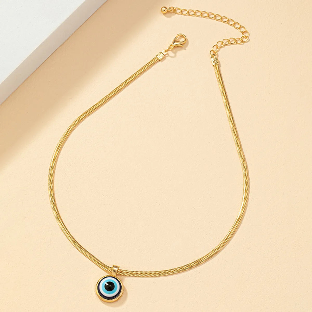 Streetwear Devil's Eye Zinc Alloy Plating 14k Gold Plated Women's Pendant Necklace