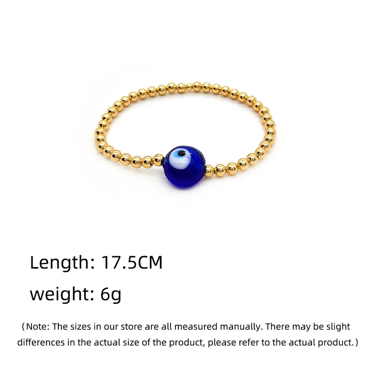 Streetwear Eye Metal Beaded Knitting Women'S Bracelets