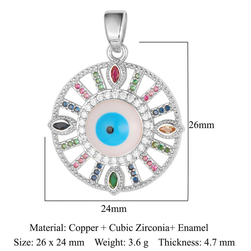 1 Piece Copper Zircon 18K Gold Plated Eye Of Horus