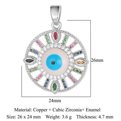 1 Piece Copper Zircon 18K Gold Plated Eye Of Horus