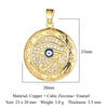 1 Piece Copper Zircon 18K Gold Plated Eye Of Horus