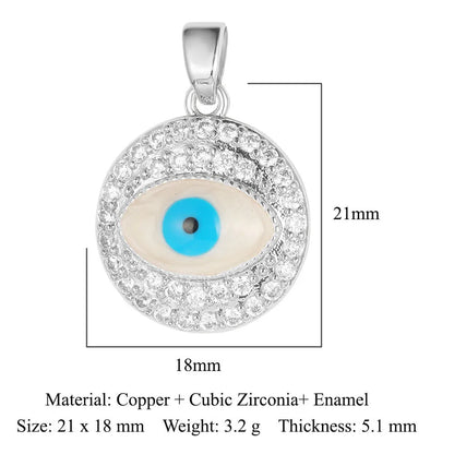 1 Piece Copper Zircon 18K Gold Plated Eye Of Horus