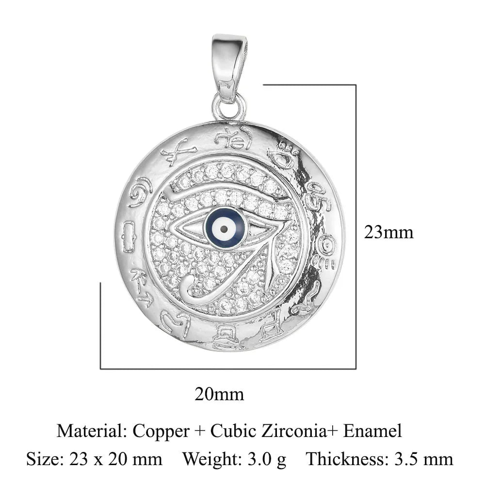 1 Piece Copper Zircon 18K Gold Plated Eye Of Horus