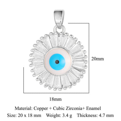 1 Piece Copper Zircon 18K Gold Plated Eye Of Horus