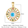 1 Piece Copper Zircon 18K Gold Plated Eye Of Horus