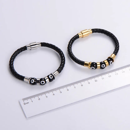 Streetwear Eye 304 Stainless Steel 18K Gold Plated No Inlaid Bracelets In Bulk