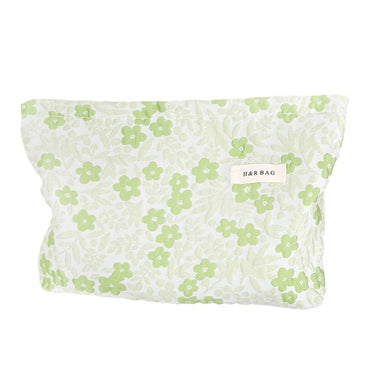 Streetwear Flower Canvas Square Makeup Bags