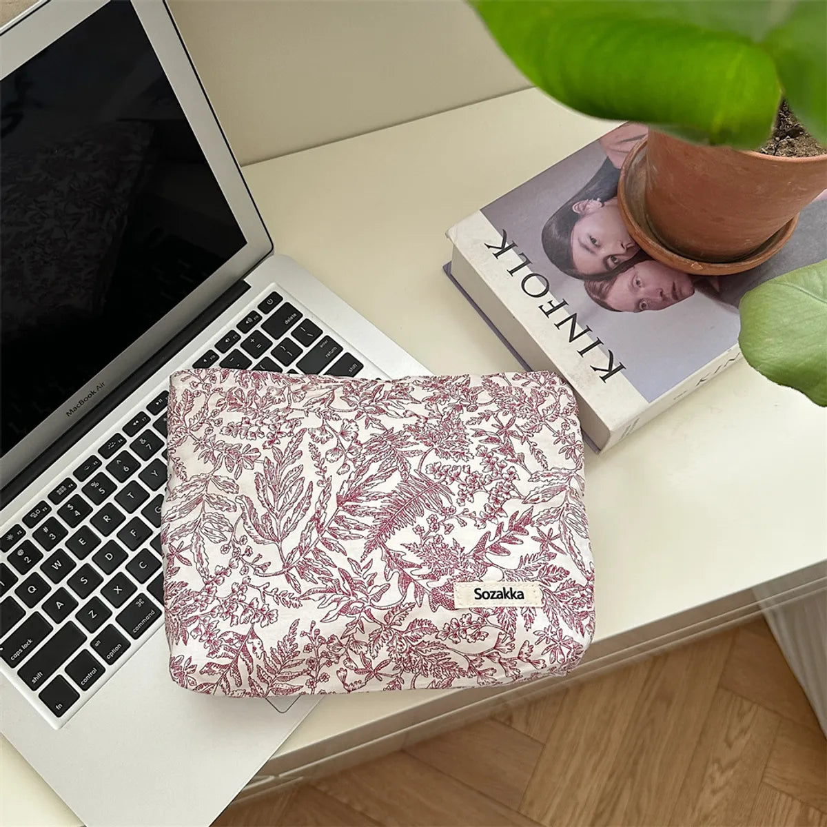 Streetwear Flower Cotton Square Makeup Bags