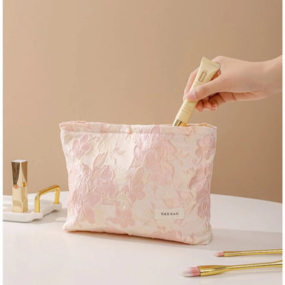 Streetwear Flower Cotton Square Makeup Bags