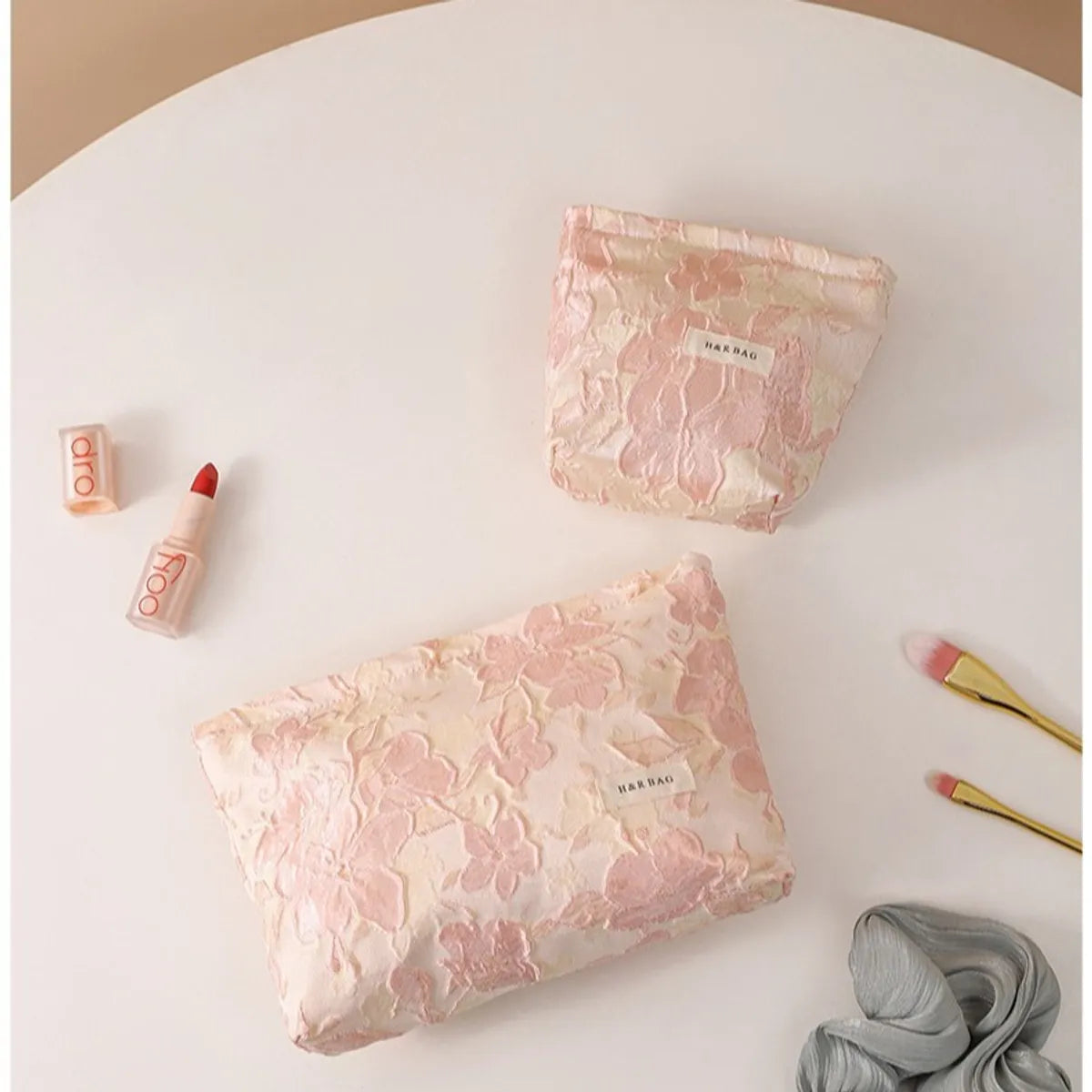 Streetwear Flower Cotton Square Makeup Bags