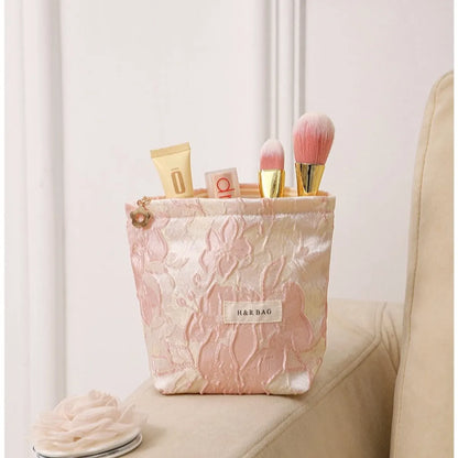 Streetwear Flower Cotton Square Makeup Bags