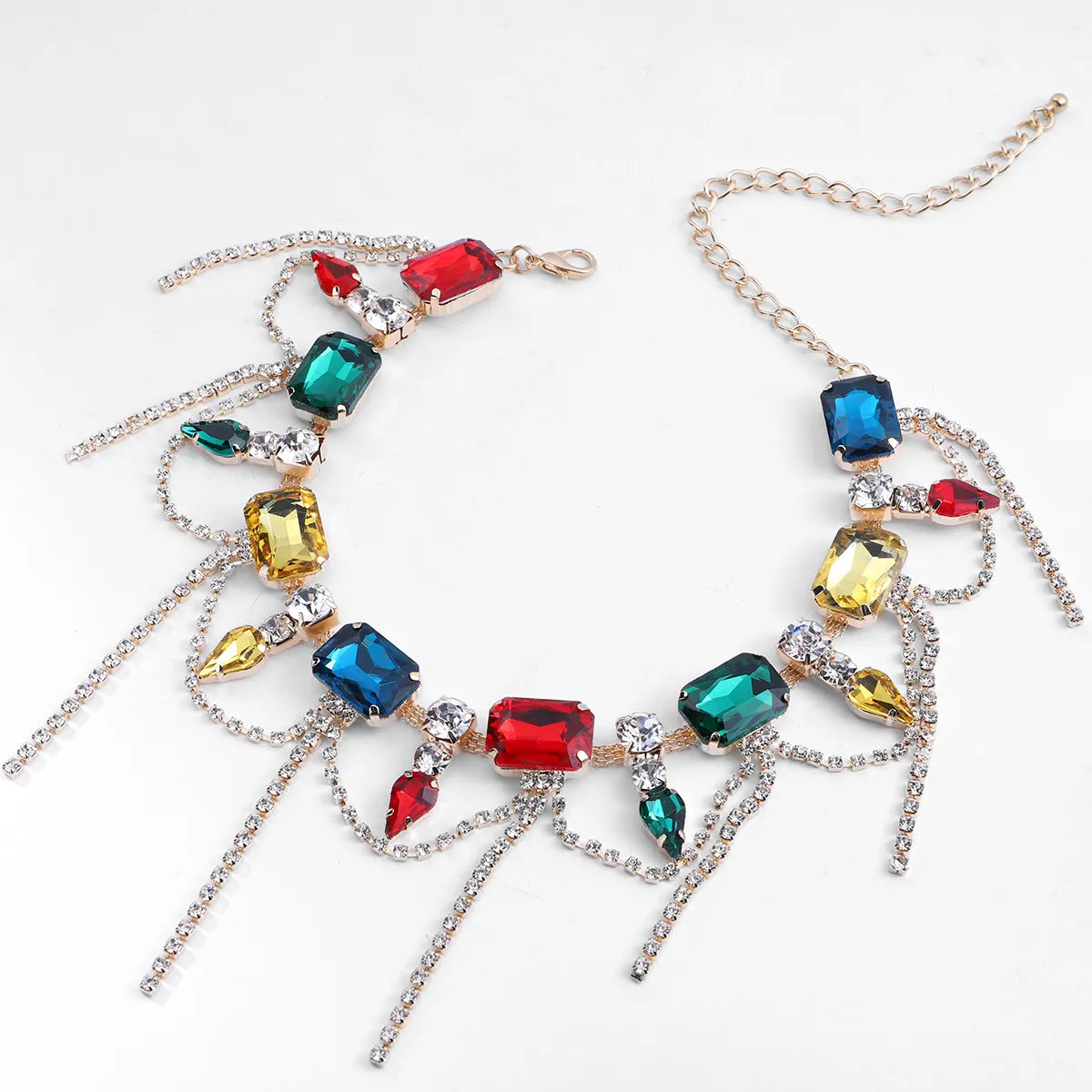 Streetwear Geometric Alloy Inlay Rhinestones Women's Necklace