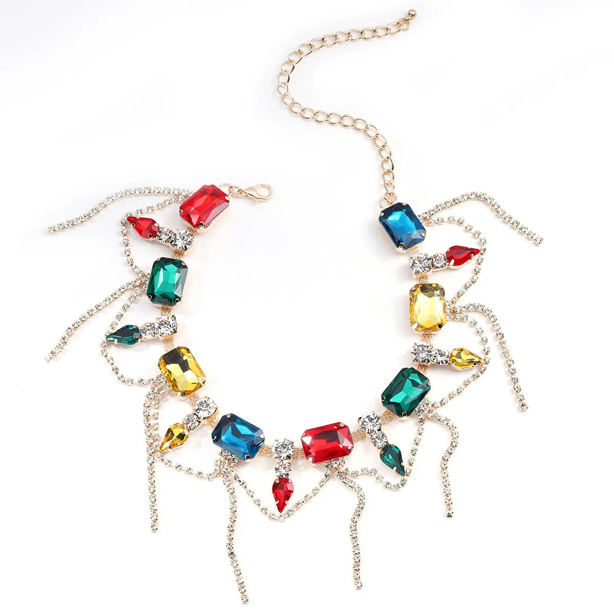 Streetwear Geometric Alloy Inlay Rhinestones Women's Necklace