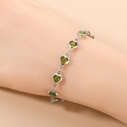 Streetwear Geometric Heart Shape 304 Stainless Steel Bracelets In Bulk