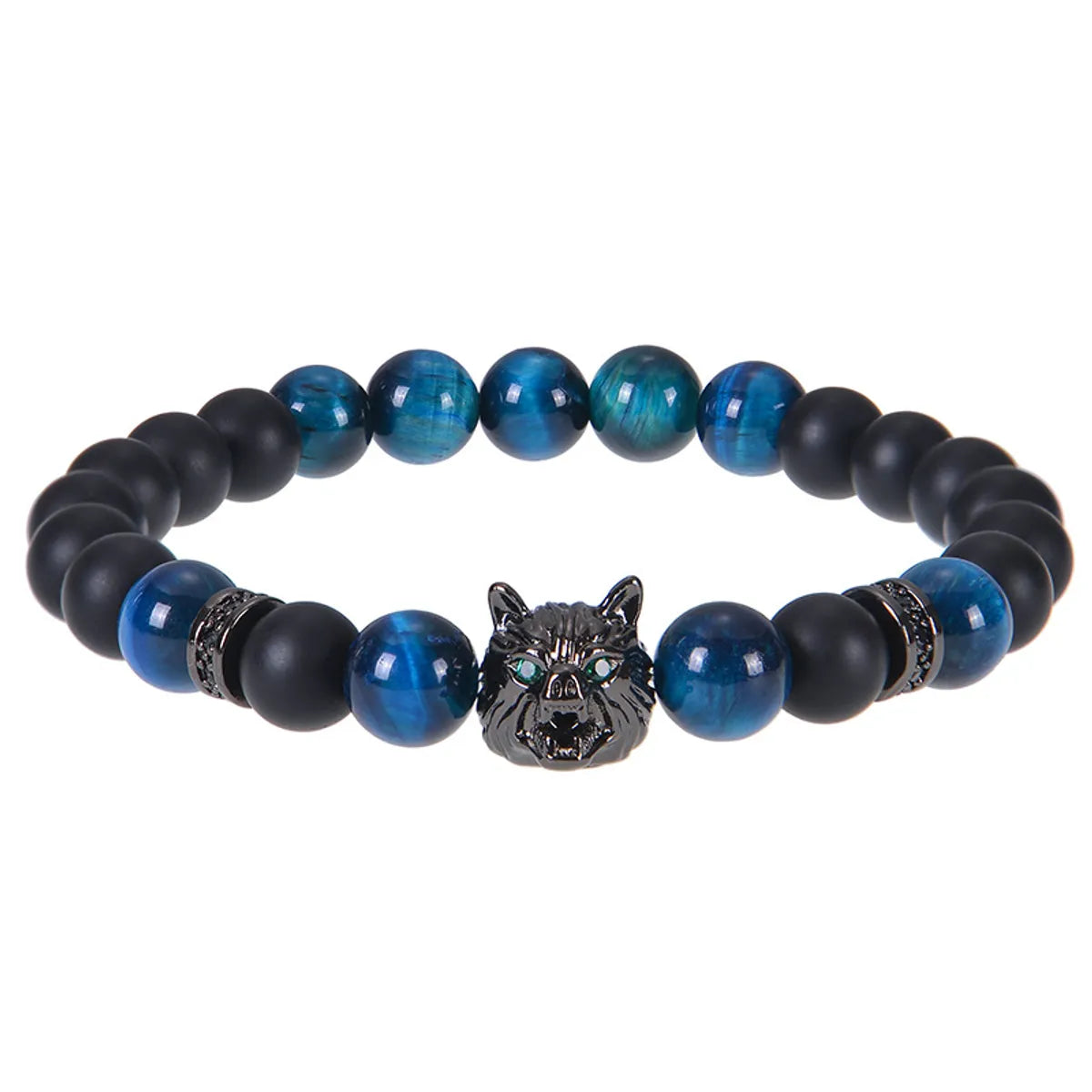 Streetwear Geometric Natural Stone Tiger Eye Men'S Bracelets