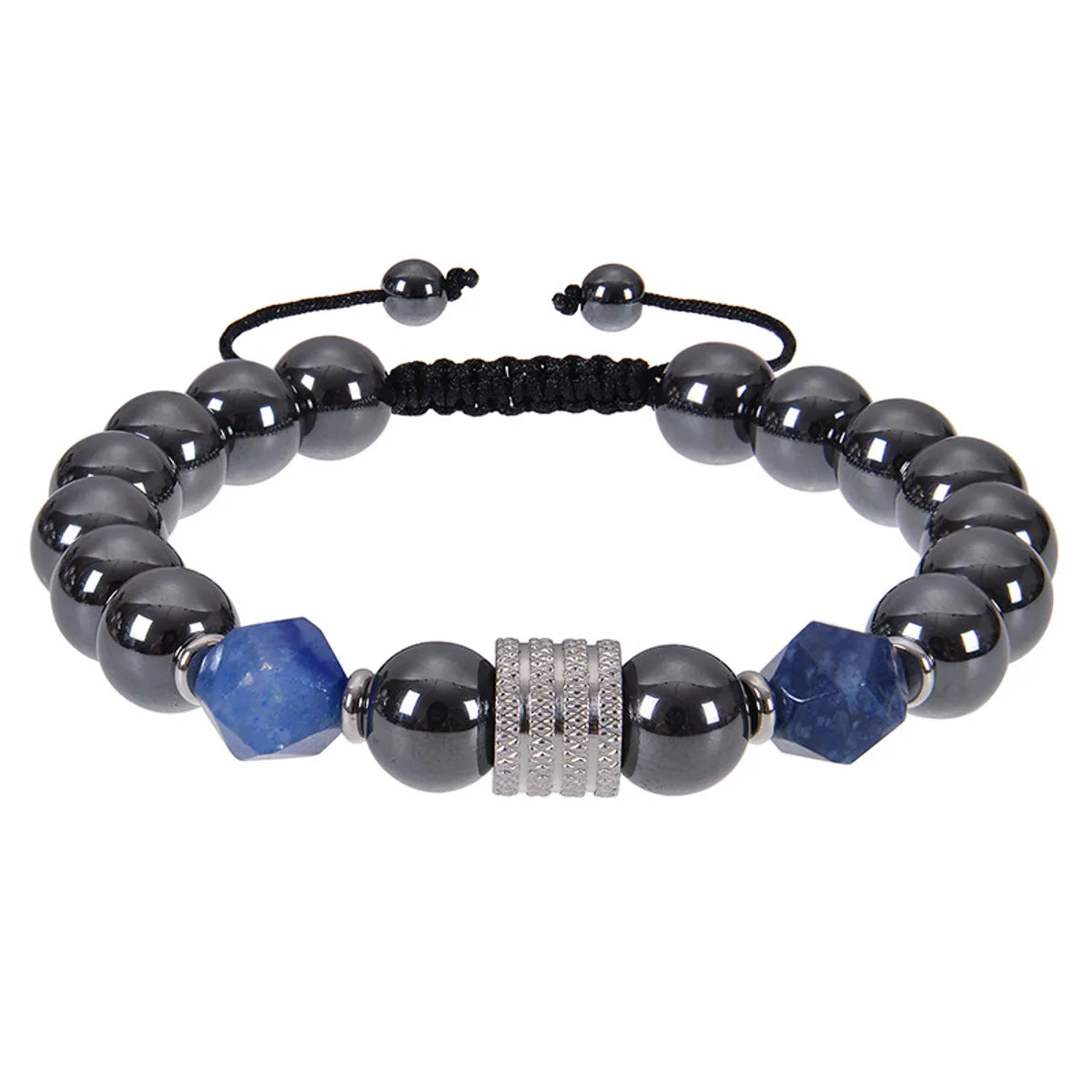 Streetwear Geometric Alloy Tiger Eye Obsidian Men'S Bracelets