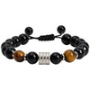 Streetwear Geometric Alloy Tiger Eye Obsidian Men'S Bracelets