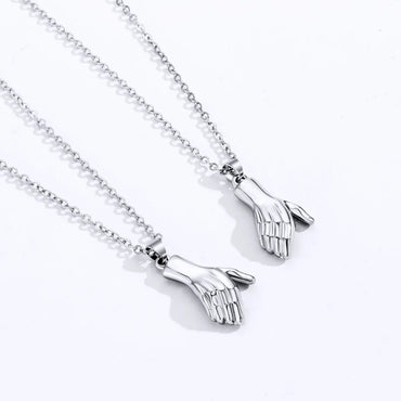 Streetwear Gesture Alloy Plating Valentine's Day Couple Pendant Necklace