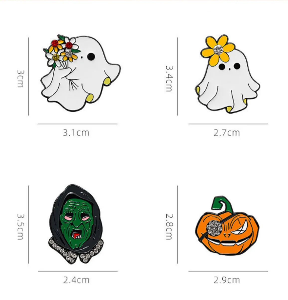 Streetwear Ghost Alloy Women'S Brooches 1 Piece