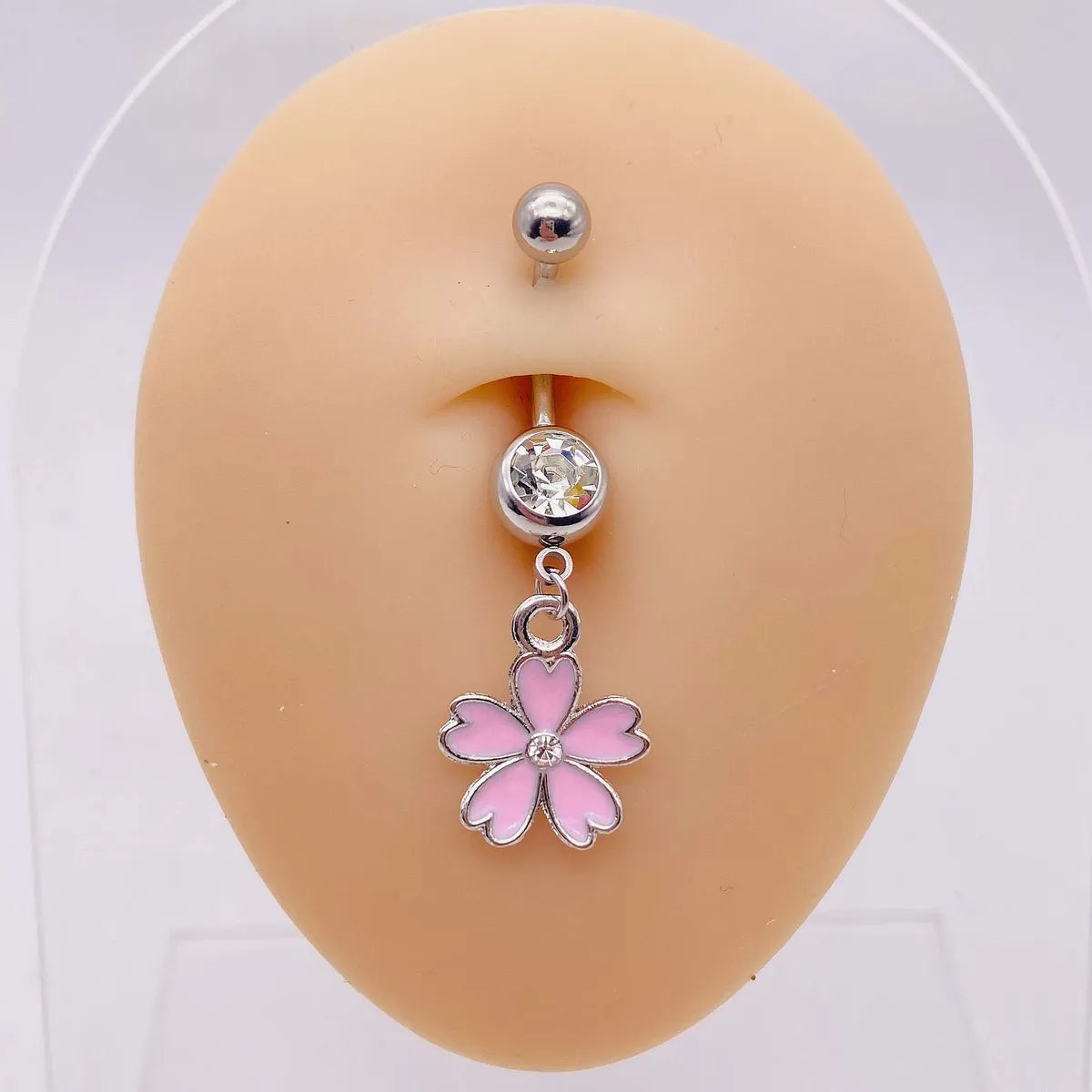 Streetwear Heart Shape Butterfly Stainless Steel Plating Inlay Women'S Belly Ring