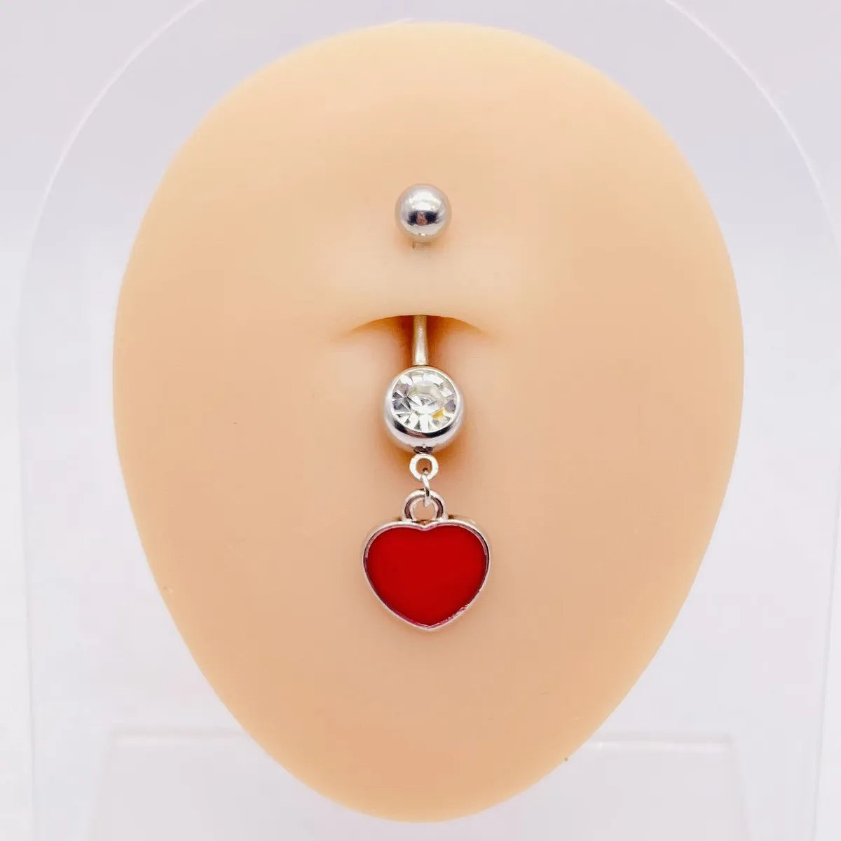 Streetwear Heart Shape Butterfly Stainless Steel Plating Inlay Women'S Belly Ring