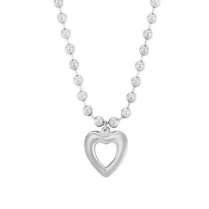 Wholesale Jewelry Streetwear Heart Shape Stainless Steel 18K Gold Plated Plating Bracelets Necklace