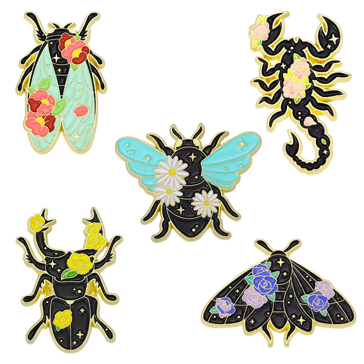 Streetwear Insect Alloy Plating Unisex Brooches