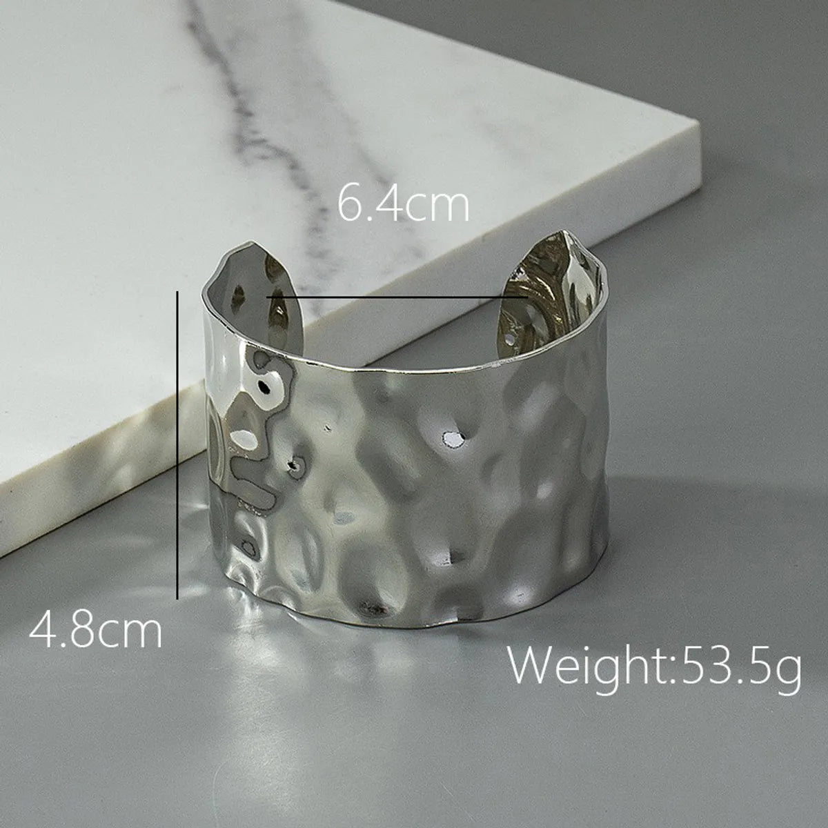 Streetwear Irregular Snakeskin Alloy Ferroalloy Plating Silver Plated Unisex Bangle