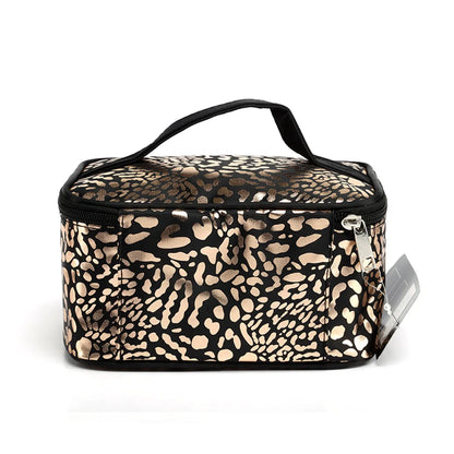 Streetwear Leopard Nylon Square Makeup Bags