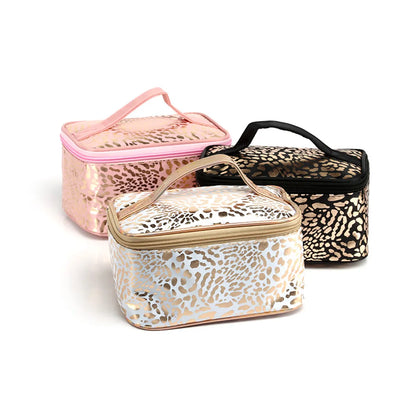 Streetwear Leopard Nylon Square Makeup Bags