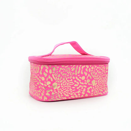 Streetwear Leopard Nylon Square Makeup Bags