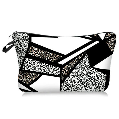 Streetwear Leopard Polyester Square Makeup Bags