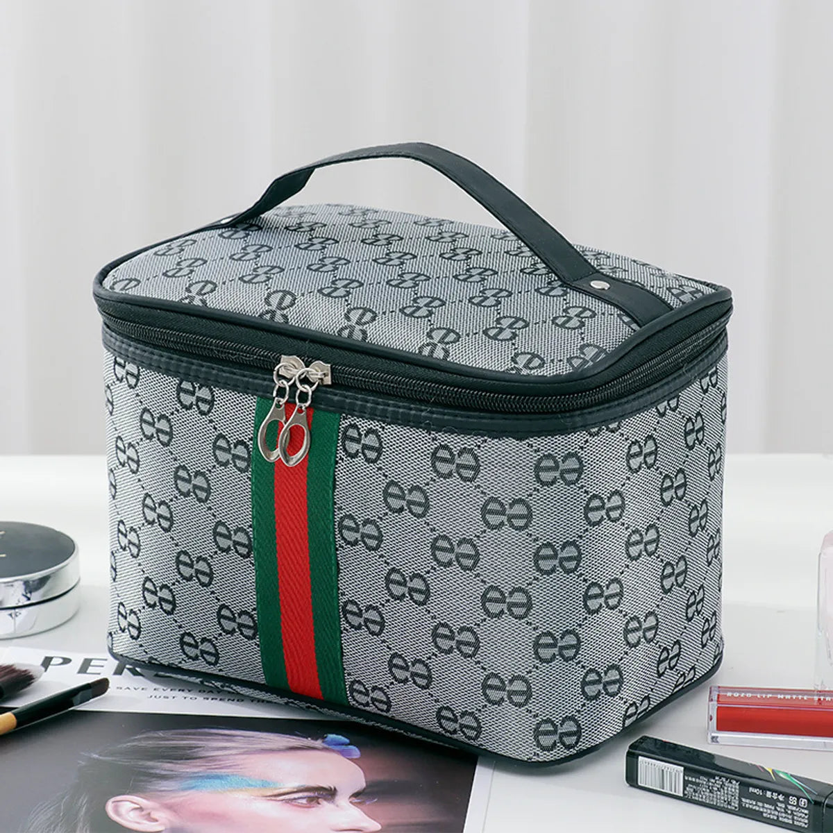 Streetwear Letter Polyester Square Makeup Bags