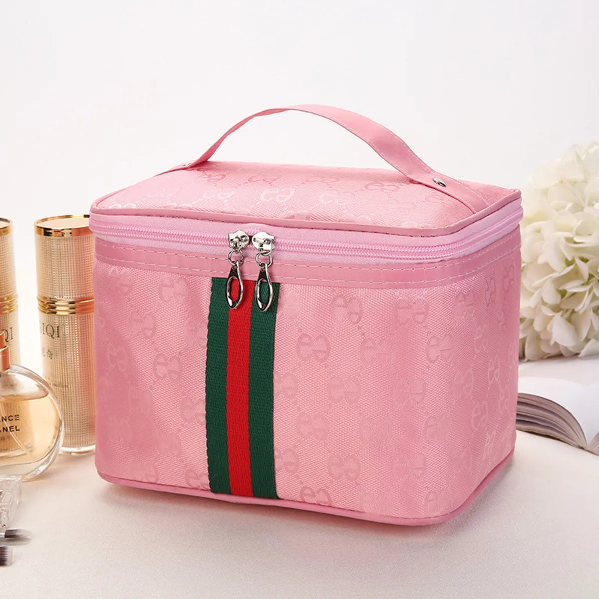 Streetwear Letter Polyester Square Makeup Bags