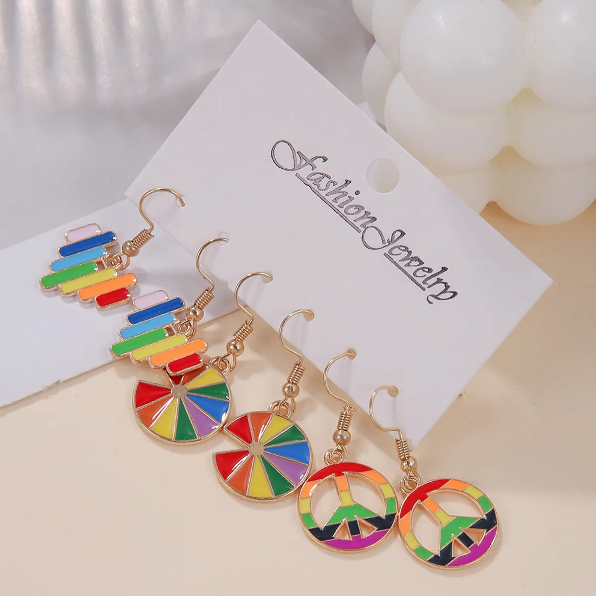 Streetwear Letter Rainbow Alloy Enamel Plating Women's Ear Hook